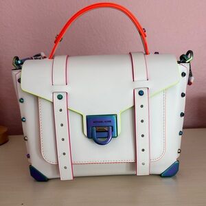 Michael Kors White and Multicolor Women's Bag